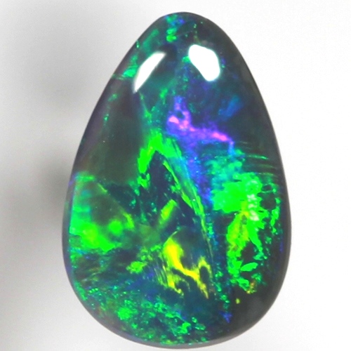SOLID BLACK OPAL Neon bright green colour 